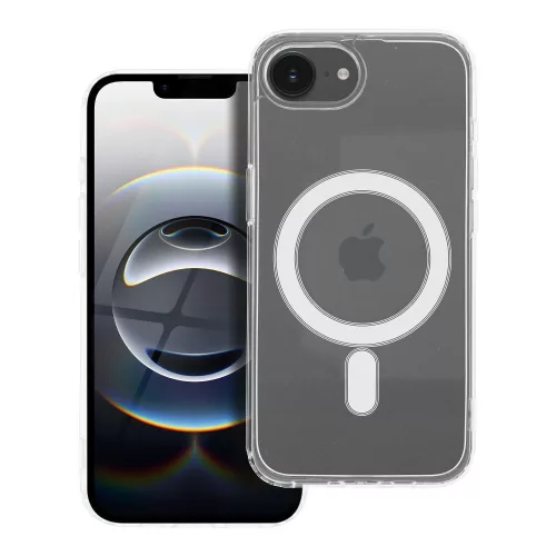 iPhone 17e / 16e MagSafe tok – átlátszó hibrid hátlaptok megerősített sarkokkal, Clear Mag Cover (MID)
