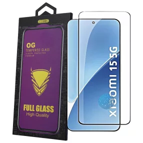   Xiaomi 15 5G üvegfólia – 9H edzett, teljes kijelzős, fekete keretes, ujjlenyomat-olvasó kompatibilis, OG Premium