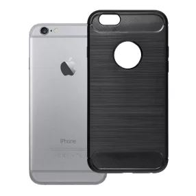   iPhone 6 / 6S szilikon tok, hátlaptok, telefon tok, karbon mintás, fekete, Carbon Case