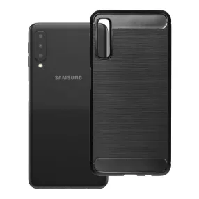   Samsung Galaxy A7 2018 szilikon tok – karbon mintás fekete hátlaptok, Carbon Case