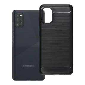   Samsung Galaxy A41 szilikon tok, hátlaptok, telefon tok, karbon mintás, fekete, Carbon case
