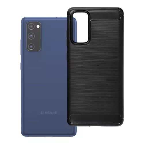 Samsung Galaxy S20 FE / S20 FE 5G szilikon tok, hátlaptok, telefon tok, karbon mintás, fekete, Carbon case