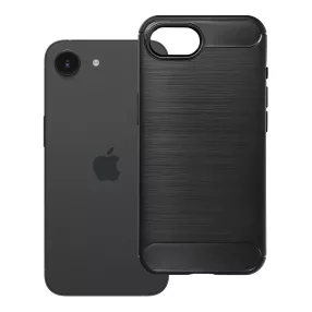   iPhone 16e / 17e szilikon tok – karbon mintás fekete hátlaptok, Carbon Case