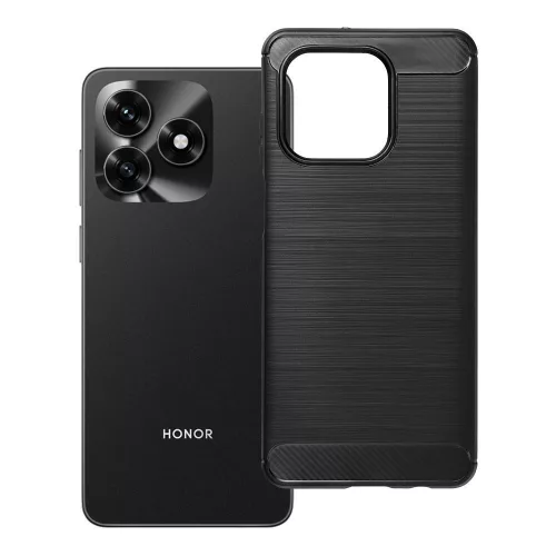 Honor X5c Plus szilikon tok, hátlaptok, telefon tok, karbon mintás, fekete, Carbon case