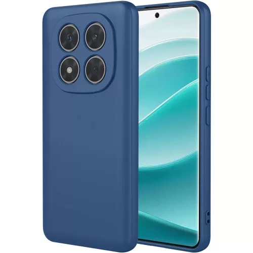 Xiaomi Redmi Note 15 Pro 4G szilikon tok, hátlaptok, telefon tok, velúr belsővel, matt, kék, Silicone