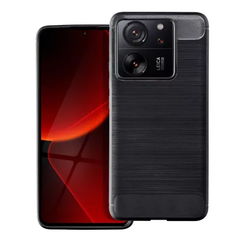 Xiaomi 13T 5G / 13T Pro 5G szilikon tok, hátlaptok, telefon tok, karbon mintás, fekete, Carbon case