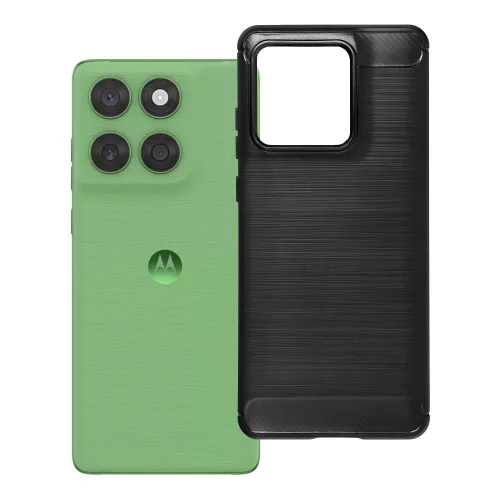 Motorola Edge 60 Fusion 5G / Edge 60 5G szilikon tok, hátlaptok, telefon tok, karbon mintás, fekete, Carbon case