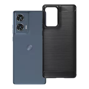   Motorola Edge 50 Fusion 5G szilikon tok, hátlaptok, telefon tok, karbon mintás, fekete, Carbon case