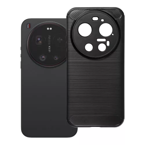 Xiaomi 17 Ultra 5G szilikon tok, hátlaptok, telefon tok, karbon mintás, fekete, Carbon case