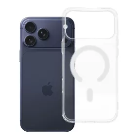   iPhone 18 Pro Max / 17 Pro Max MagSafe tok – erősített sarkú átlátszó hibrid hátlaptok, Clear Mag Cover Case (nagy kamera kivágás)