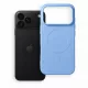 iPhone 18 Pro / 17 Pro MagSafe szilikon tok – matt égszínkék hátlaptok velúr belsővel, Silicone Mag Cover