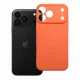 iPhone 18 Pro / 17 Pro MagSafe szilikon tok – kameravédős, matt narancssárga hátlaptok velúr belsővel, Silicone Mag Cover
