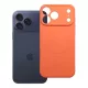 iPhone 18 Pro Max / 17 Pro Max MagSafe szilikon tok – kameravédős, matt narancssárga hátlaptok velúr belsővel, Silicone Mag Cover