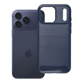   iPhone 18 Pro Max / 17 Pro Max szilikon tok – karbon mintás kék hátlaptok, Carbon 2.0