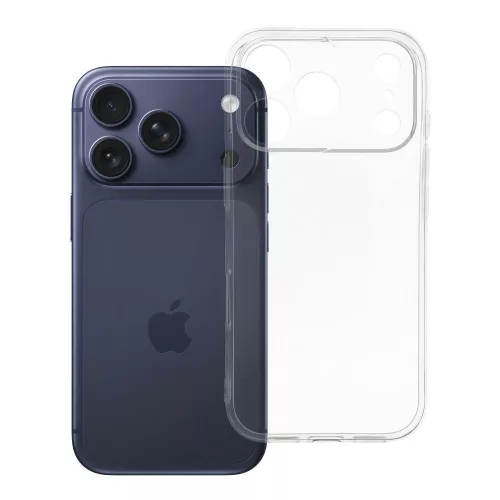 iPhone 18 Pro / 17 Pro szilikon tok – 2mm vastag, átlátszó hátlaptok, kamera védelemmel, Clear Case