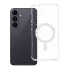   Samsung Galaxy S26 FE 5G / S25 FE 5G MagSafe tok – átlátszó hibrid hátlaptok, Clear Mag Cover (MID)