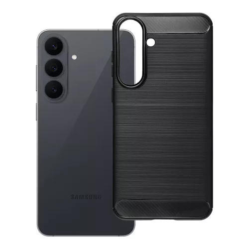 Samsung Galaxy S26 FE 5G / S25 FE 5G szilikon tok – karbon mintás fekete hátlaptok, Carbon Case