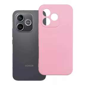   Honor 600 Lite 5G szilikon tok – kameravédős, matt púderrózsaszín hátlaptok velúr belsővel, Silicone