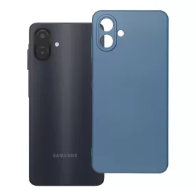   Samsung Galaxy A08 / A07 szilikon tok – matt kék hátlaptok velúr belsővel, Silicon