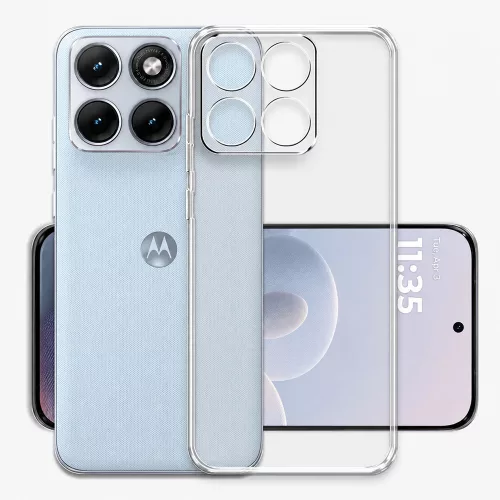 Motorola Edge 70 Fusion 5G szilikon tok – 2mm vastag, átlátszó hátlaptok, kamera védelemmel, Clear Case