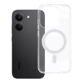   Xiaomi Poco X8 Pro 5G MagSafe tok – átlátszó hibrid hátlaptok megerősített sarkokkal, Clear Mag Cover (MID)