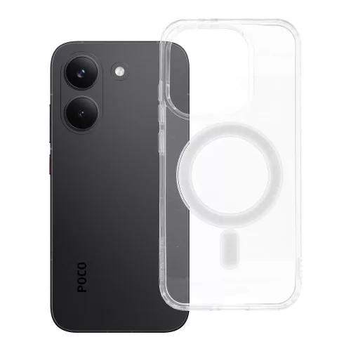 Xiaomi Poco X8 Pro 5G MagSafe tok – átlátszó hibrid hátlaptok megerősített sarkokkal, Clear Mag Cover (MID)
