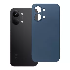   Xiaomi Poco X8 Pro Max 5G szilikon tok – kameravédős, matt kék hátlaptok velúr belsővel, Silicone