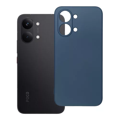 Xiaomi Poco X8 Pro Max 5G szilikon tok – kameravédős, matt kék hátlaptok velúr belsővel, Silicone