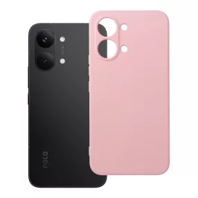   Xiaomi Poco X8 Pro Max 5G szilikon tok – kameravédős, matt púderrózsaszín hátlaptok velúr belsővel, Silicone
