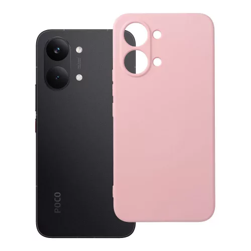 Xiaomi Poco X8 Pro Max 5G szilikon tok – kameravédős, matt púderrózsaszín hátlaptok velúr belsővel, Silicone