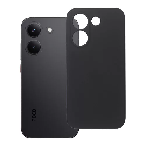 Xiaomi Poco X8 Pro 5G szilikon tok – kameravédős, matt fekete hátlaptok velúr belsővel, Silicone