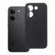Xiaomi Poco X8 Pro 5G szilikon tok – kameravédős, matt fekete hátlaptok velúr belsővel, Silicone