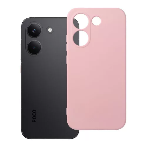 Xiaomi Poco X8 Pro 5G szilikon tok – kameravédős, matt púderrózsaszín hátlaptok velúr belsővel, Silicone