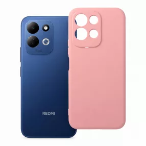   Xiaomi Redmi 17 4G / Redmi 17 5G szilikon tok – kameravédős, matt púderrózsaszín hátlaptok, Matt Case