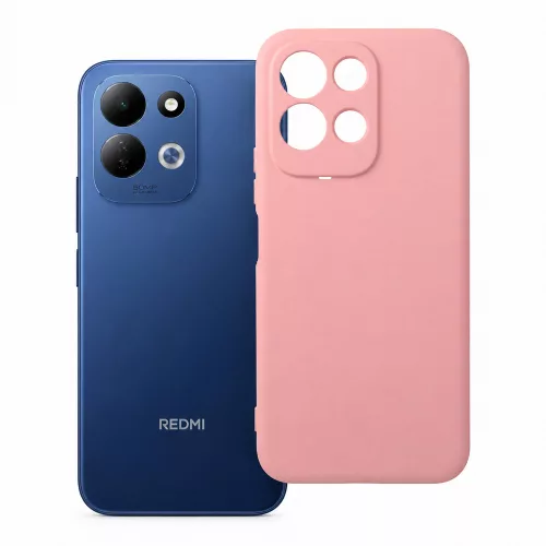 Xiaomi Redmi 17 4G / Redmi 17 5G szilikon tok – kameravédős, matt púderrózsaszín hátlaptok, Matt Case