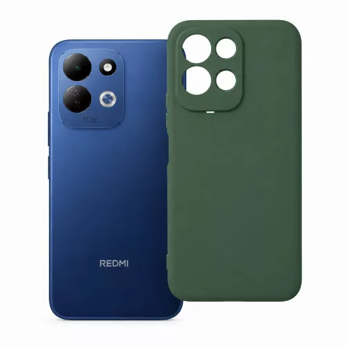 Xiaomi Redmi 17 4G / Redmi 17 5G szilikon tok – kameravédős, matt zöld hátlaptok, Matt Case