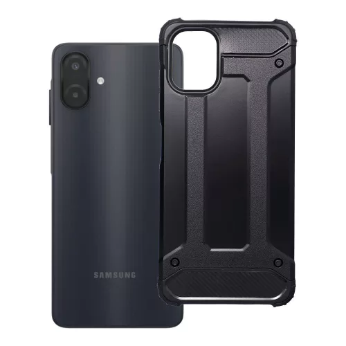 Samsung Galaxy A08 / A07 Armor tok – ütésálló fekete hibrid hátlaptok, Air Cushion védelemmel