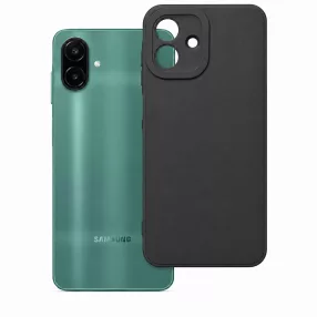   Samsung Galaxy A08 / A07 szilikon tok – kameravédős, matt fekete hátlaptok, Matt Case