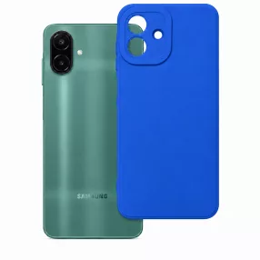   Samsung Galaxy A08 / A07 szilikon tok – kameravédős, matt kék hátlaptok, Matt Case