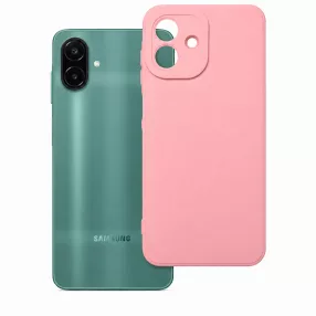   Samsung Galaxy A08 / A07 szilikon tok – kameravédős, matt púderrózsaszín hátlaptok, Matt Case