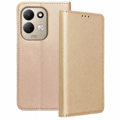 Xiaomi Redmi 17 4G / Redmi 17 5G könyvtok, fliptok, telefon tok, bankkártyatartós, mágneszáras, arany, Smart Case book