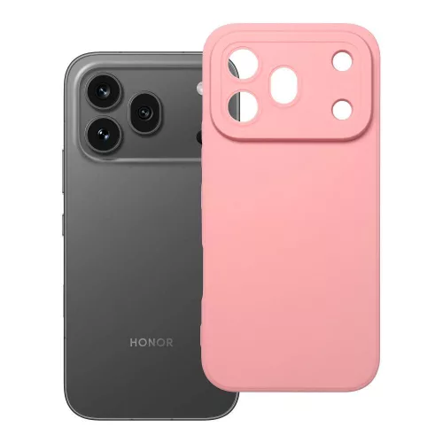 Honor 600 Pro 5G szilikon tok – kameravédős, matt púderrózsaszín hátlaptok, Matt Case