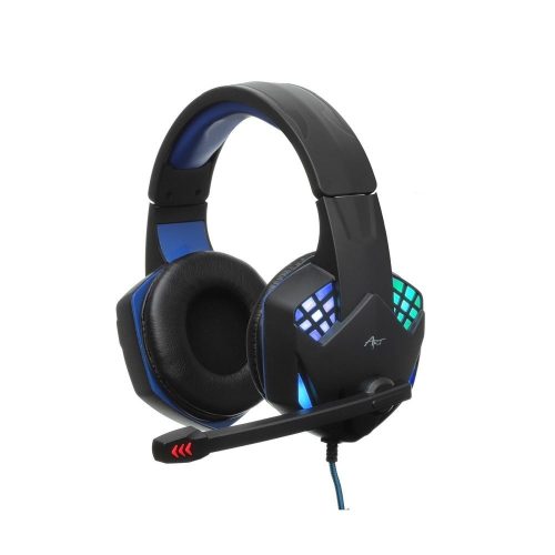 ART G11 gamer fejhallgató, mikrofonnal, USB és jack csatlakozóval, fekete