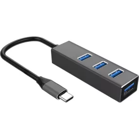   Art OEM-C15 USB-C → 4× USB-A 3.0 HUB átalakító – gyors adatátvitel, kompakt kialakítás