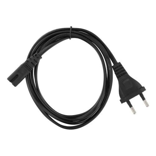2 pin (C7) rádió és tápkábel SN-14 – 1,5 m, univerzális hálózati kábel, fekete