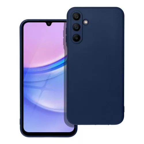 Samsung Galaxy A16 4G / A16 5G szilikon tok, hátlaptok, telefon tok, velúr belsővel, matt, sötétkék, Silicon