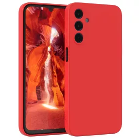   Samsung Galaxy A16 4G / A16 5G szilikon tok, hátlaptok, telefon tok, velúr belsővel, matt, piros, Silicon