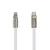 USB-C - Lightning kábel 1,2m 27W PD gyorstöltő töltőkábel fehér szilikon, Setty KZC-L-1.2270
