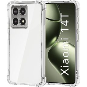   Xiaomi 14T 5G szilikon tok, hátlaptok, telefon tok, erősített sarkokkal, átlátszó, Anti Shock, 1.5mm