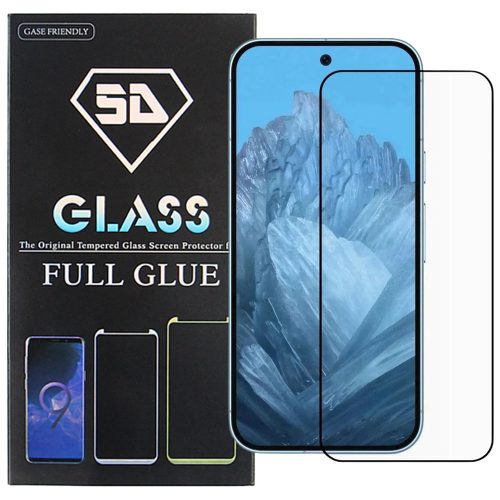 Google Pixel 9 Pro XL 5G üvegfólia, tempered glass, előlapi, 5D, edzett, hajlított, fekete kerettel